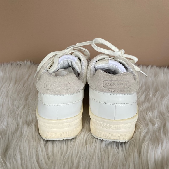 {Coach} Signature C Sneakers in Cream and White - Women’s 8.5 - Picture 4 of 10